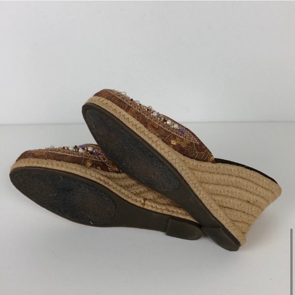 Xhilaration beaded straw wedges - Picture 6 of 8